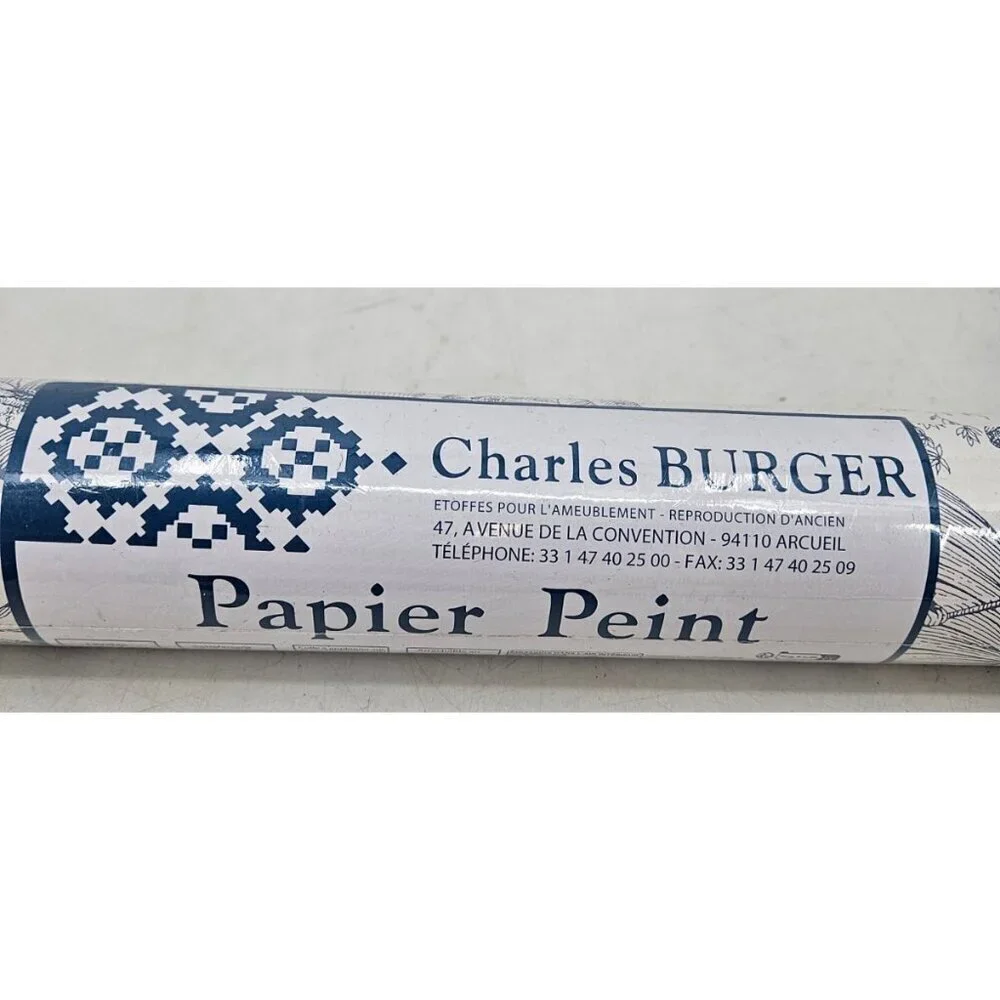 New Charles Burger Wallpaper Blue Toile 21